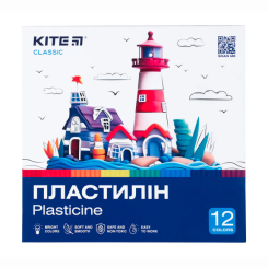 Набори для ліплення - ​Восковий пластилін Kite Classic 12 кольорів (K-1086)