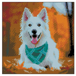 Мозаїка - Алмазна картина Strateg Собака з хусткою (4823113897871)