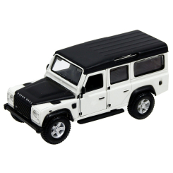 Транспорт и спецтехника - Автомодель Bburago Street fire Land rover Defender 110 белая 1:32 (18-43029 met white)