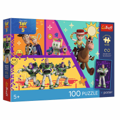 Пазли - Пазл Trefl Toy Story 5 Іграшки в дії 100 елементів (16556)