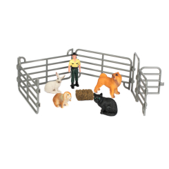 Фігурки тварин - Набір фігурок Kids Team Ферма Собака кіт та кролики (Q9899-X13/1)