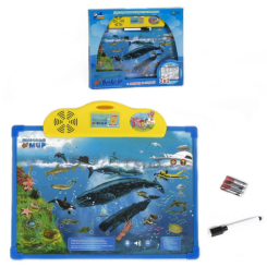 Обучающие игрушки - Плакат-досточка Умный гном 7281 Подводный мир 2в1 (1591)