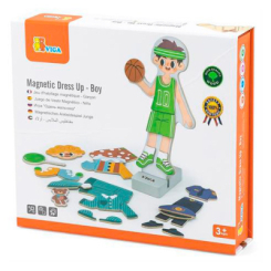 Наборы для творчества - Магнитная игра Viga Toys Одень мальчика (44636)