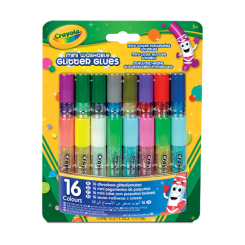 Канцтовари - Клей з блискітками Crayola Washable 16 шт (69-4200)