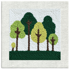 Наборы для творчества - Набор для создания ковровой вышивки Brushme Зеленое спокойствие (PMBR012)