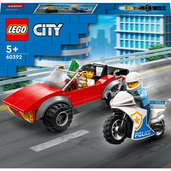 Конструкторы LEGO - Конструктор LEGO City Преследование автомобиля на полицейском мотоцикле (60392)