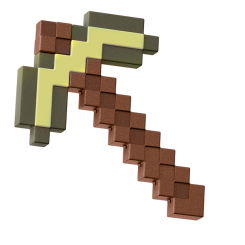 Холодна й метальна зброя - Золоте кайло Minecraft (JCV18)
