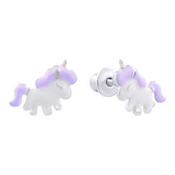 Ювелирные украшения - Серьги UMa&UMi Единорог фиолетовый (0010000017168)