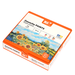 Канцтовари - Фарби гуаш Yes Orange Line 16 кольорів (230433)