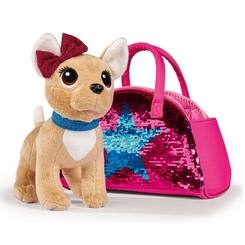Мягкие животные - Мягкая игрушка Chi Chi Love Чихуахуа Звезда с изменяющей цвет сумкой 20 см (5893401)