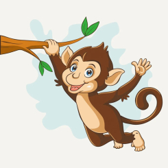 Товари для малювання - Картина за номерами Art Craft Мавпочка 30 х 30 см (15030-AC)