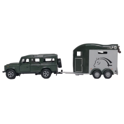 Транспорт и спецтехника - Игровой набор TechnoDrive Land Rover с прицепом и фигурками лошадей (520460.270)