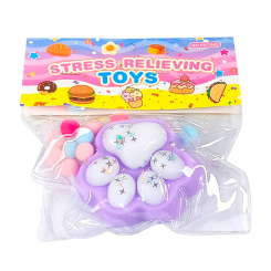 Антистрес іграшки - Іграшка-антистрес Qunxing Лапка Котика фіолетова (FG241016001D/2)