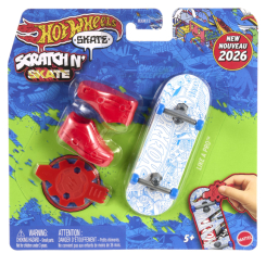 Антистресс игрушки - Скейт для пальчиков Hot Wheels Крутое преображение Белый с красной обувью (HXM73/4)