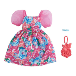 Одяг та аксесуари - Одяг Barbie Готові наряди Рожеве плаття і сумка-троянда (GWD96/GRC00)