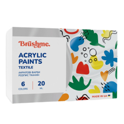 Канцтовары - Набор акриловых красок Brushme для текстиля 6 цветов (AP4001) Канцтовары - Набор акриловых красок Brushme для текстиля 6 цветов (AP4001)