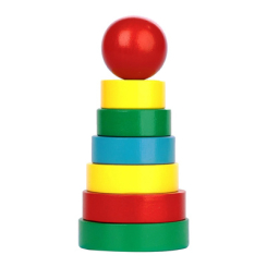 Розвивальні іграшки - Пірамідка Komarov toys Кільцева 7 елементів (A 323)