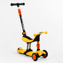 Самокаты - Самокат-велобег трехколесный Best Scooter колеса PU со светом 3 в 1 70 кг Orange (105657)