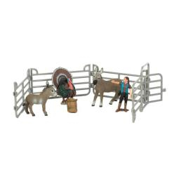 Фігурки тварин - Набір фігурок Kids Team Ферма Індик та ослики (Q9899-X20/4)