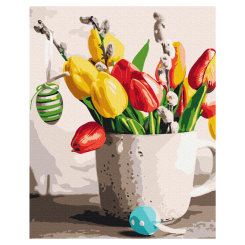 Товари для малювання - Картина за номерами Brushme Великодній букет (BS53106) Товари для малювання - Картина за номерами Brushme Великодній букет (BS53106)