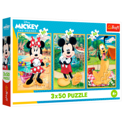 Пазлы - Пазлы Trefl Mickey and friends Мышь на празднике 3 в 1 (34881)