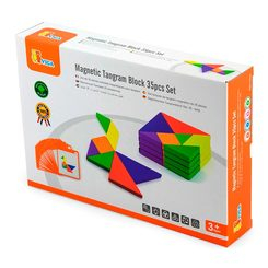 Развивающие игрушки - Развивающая игра Viga Toys Магнитный танграм 35 элементов (50643)