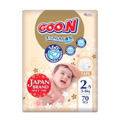 Товари для догляду - Підгузки Goo.N Premium soft S (3-6 кг) 70 штук (F1010101-153)