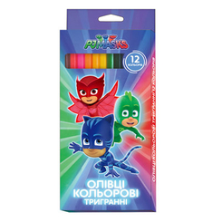 Товари для малювання - Олівці Перо PJ Masks тригранні 12 кольорів (120255)