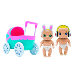 Игрушечные наборы - Игровой набор Baby Secrets Пупсы и коляска (77020)