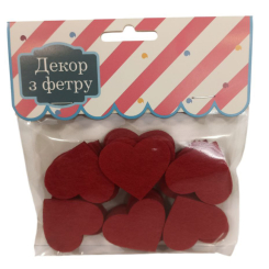 Аксесуари для свят - Набір для декорування Apli Krapli Серця червоні (2251591479012)