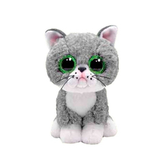 Мягкие животные - ​Мягкая игрушка TY Beanie Boos Серый котик Fergus (36581)