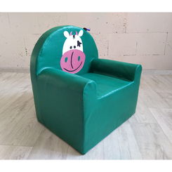 Детская мебель - Кресло детское Tia-Sport Коровка 60х65х60 см зеленый (sm-0480) (630)