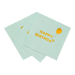Аксессуары для праздников - Салфетки Talking tables Happy Birthday голубые 16 штук (BDAY-NAPKIN-BLU)