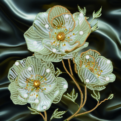 Мозаїка - Алмазна мозаїка Brushme Білі квіти (BH004) Мозаїка - Алмазна мозаїка Brushme Білі квіти (BH004)