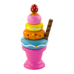 Розвивальні іграшки - Пірамідка Viga Toys Рожеве морозиво (51321)