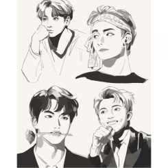 Товары для рисования - Картина по номерам Art Craft BTS. Fan Art 40 х 50 см (10278-AC)