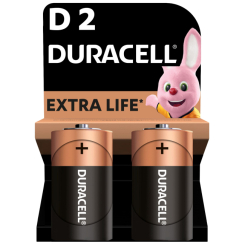 Аккумуляторы и батарейки - Батарейки щелочные Duracell Basic D 1.5V LR20 2 шт (5000394052512b)