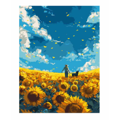 Товары для рисования - Картина по номерам Strateg Подсолнечное поле (4823113897420)