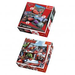 Пазлы - Пазлы Путешествие вокруг Европы 3 в 1 и Мстители 4 в 1 Trefl (34105,34245) (34105.34245)