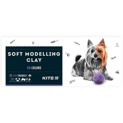Наборы для лепки - Восковый пластилин Kite Dogs 18 цветов (K22-085)