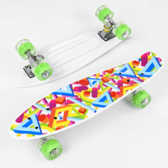 Пенниборд - Пенни борд Best Board со светящимися PU колёсами Multicolor (99648)