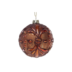 Аксессуары для праздников - Елочный шар BonaDi 8 см Коричневый (118-524) (MR63011)