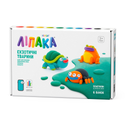 Набори для ліплення - Набір пластиліну Ліпака Екзотичні тварини Тарантул, черепаха, помаранчева жаба (60050-UA01)