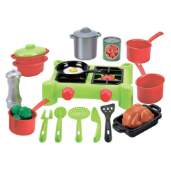 Детские кухни и бытовая техника - Игровой набор Плита и посуда Ecoiffier 21 аксессуар (002649)