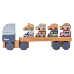 Розвивальні іграшки - Розвивальна іграшка Cubika Тягач з машинками LM-15 (15924)