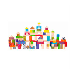 Розвивальні іграшки - Набір кубиків Viga Toys Будівельні блоки 100 елементів (59696)