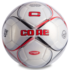 Спортивні активні ігри - М'яч футбольний planeta-sport №5 PU HIBRED CORE STRAP CR-014 Білий-бордовий-чорний
