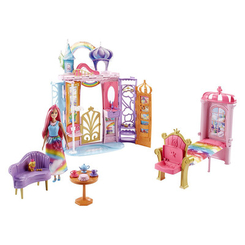 Игрушечные наборы - Набор с куклой Barbie Дримтопия Дворец с Радужной бухты (FRB15)