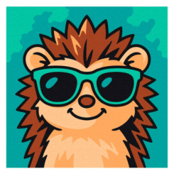 Товары для рисования - Раскраска на холсте Brushme Стильный ежик (MBS081)