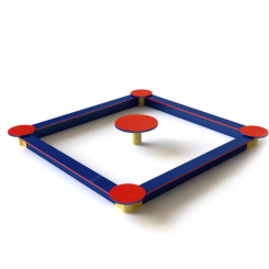 Игровые комплексы, качели, горки - Детская песочница со столиком 2,5 м KDG 2,5 х 2,5 х 0,32м (KDG-125094)